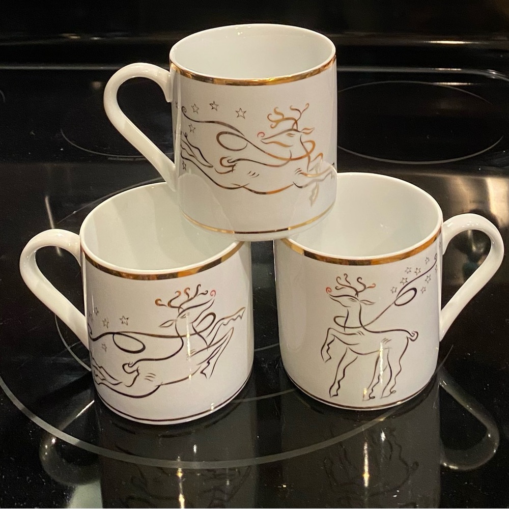 The Rudolph Company Set of 4 Rudolph The Red-Nosed Reindeer mugs, Christmas 10oz